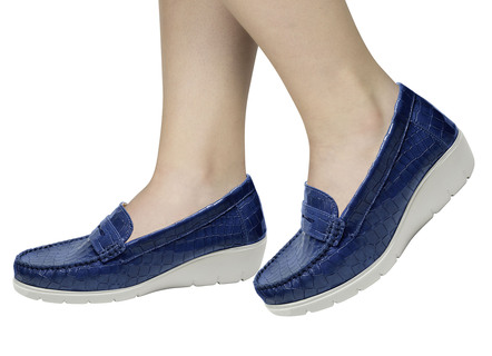 Echte leren mocassin met aloë vera binnenzool