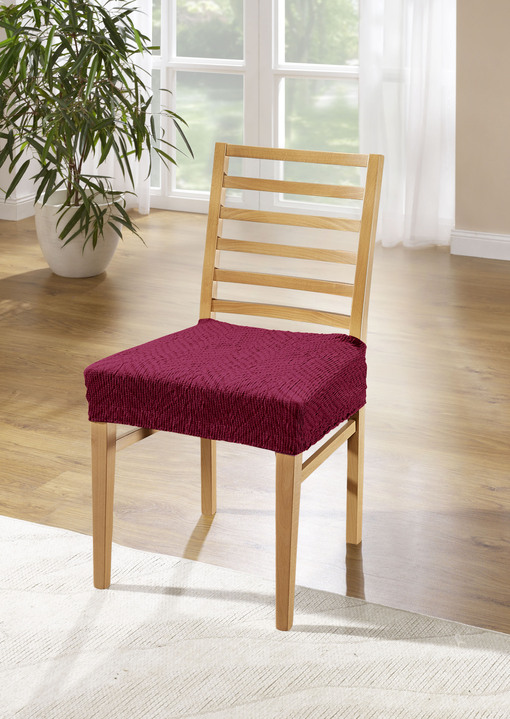 Wohnaccessoires - Stretchbezüge, in Größe 101 (Sesselbezug) bis 114 (Sitzflächen-Bezug), in Farbe ROT Ansicht 1