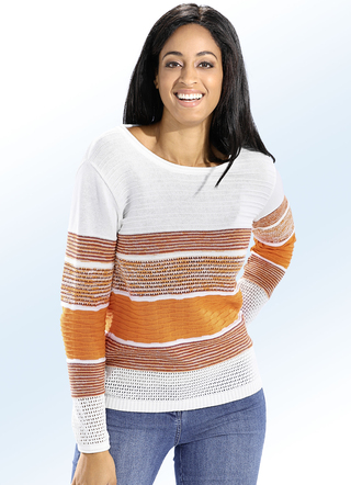 Trui in 2 kleuren en in een structurele mix met glitter accenten