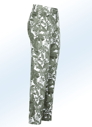 Broek in trendy bladdessin