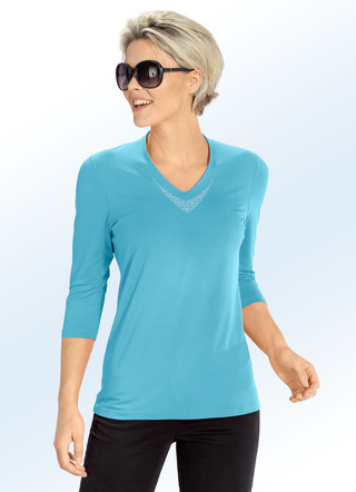 Shirt met V-hals in 5 kleuren