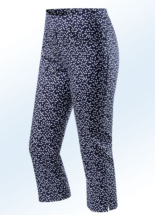 Broeken - Zachte stretch capri-broek, in Größe 017 bis 052, in Farbe MARINE-WIT