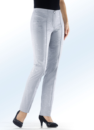 Edel glanzende jacquard-broek