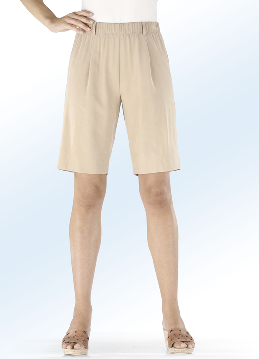 Broeken - Bermuda‘s in comfortabel pull-on model, in Größe 034 bis 050, in Farbe BEIGE