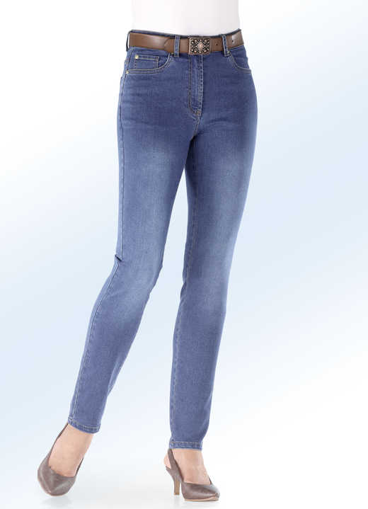 Hosen mit Knopf- und Reißverschluss - Basic-Jeans, in Größe 017 bis 052, in Farbe JEANSBLAU Ansicht 1