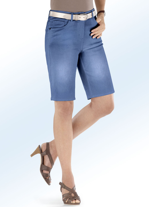 7/8-broeken, capri, bermuda's - Basic Jeans Bermuda, in Größe 034 bis 052, in Farbe JEANSBLAUW Ansicht 1