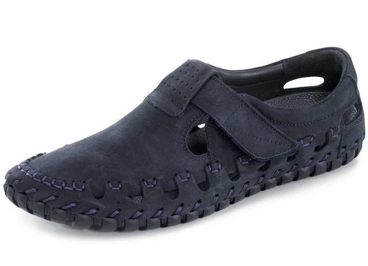 - Gemini pantoffels met effectieve decoratieve naden, in Größe 040 bis 046, in Farbe MARINE Ansicht 1