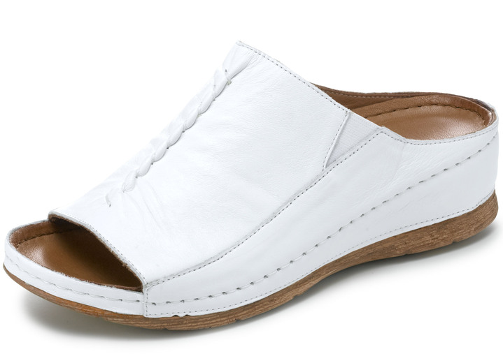 Sandalen & slippers - Gemini muiltjes met elastische zijkanten, in Größe 036 bis 042, in Farbe WIT Ansicht 1