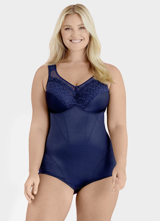 Corselet - Miss Mary broekcorselet met verstevigd voorpand, in Größe 080 bis 110, in Cup B, in Farbe MARINE Ansicht 1