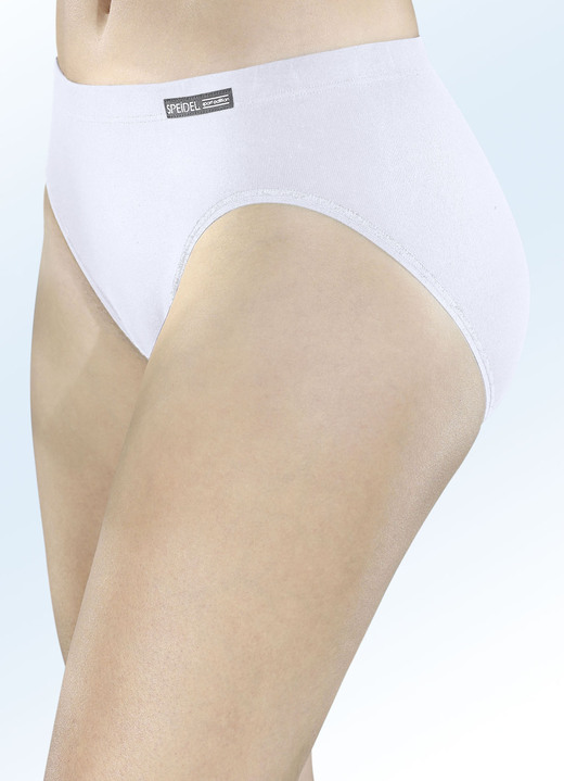 Slips - Speidel set van drie slips van puur biologisch katoen, in Größe 036 bis 048, in Farbe WIT Ansicht 1