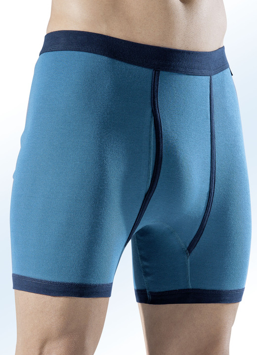 - Pfeilring set van drie onderbroeken, effen met contrasterende paspels, in Größe 006 bis 013, in Farbe 2 X SMARAG-NAVY, 1 X NAVY-SMARAGD