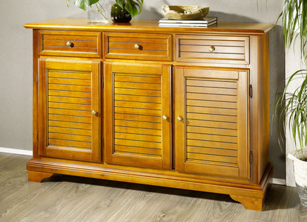 Stijlvolle, kersenhoutkleurige commode-serie