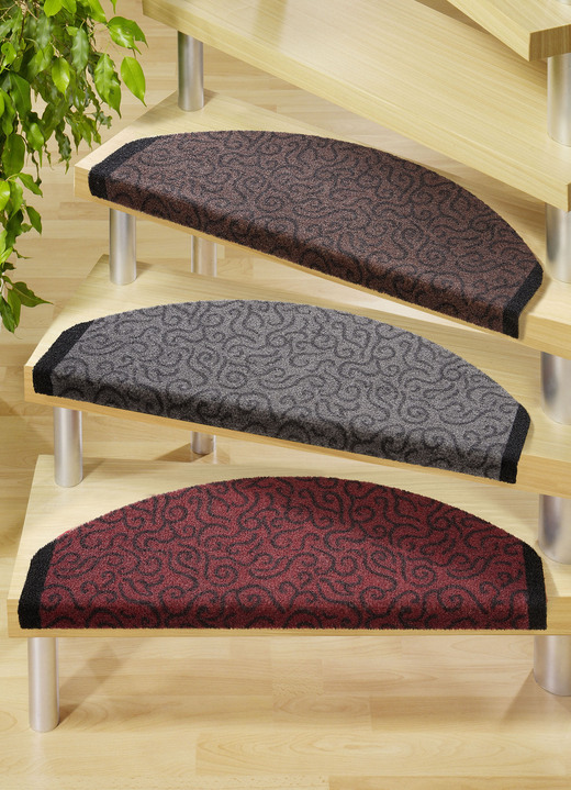 Läufer & Stufenmatten - Robuste Stufenmatten mit bedrucktem Rand, in Größe 151 (Stufenmatten, 2er-Pack) bis 325 (Stufenmatten, 15er-Pack), in Farbe GRAU