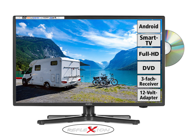 - Reflexion 6-in-1 led-tv met geïntegreerde dvd-speler, in Farbe ZWART Ansicht 1