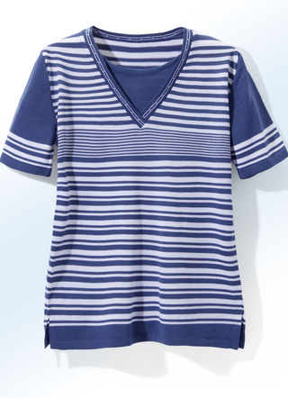 Trui in 2 kleuren in dubbel-look