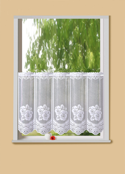 - Korte blinde viooltjes met stokken, in Größe 784 (H 45 x B 90 cm) bis 862 (H 60 x B 150 cm), in Farbe WIT