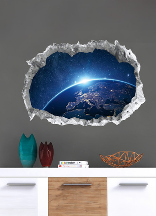 3D muursticker Galaxy glow-in-the-dark
