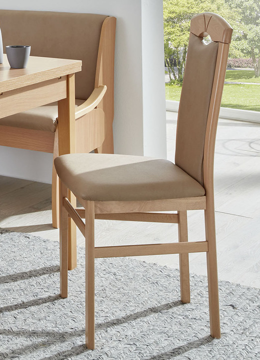Stoelen & zitbanken - Moderne eetkamermeubelen, in Farbe CAPPUCCINO VAN BEUKENHOUT, in Ausführung Set van 2 stoelen Ansicht 1