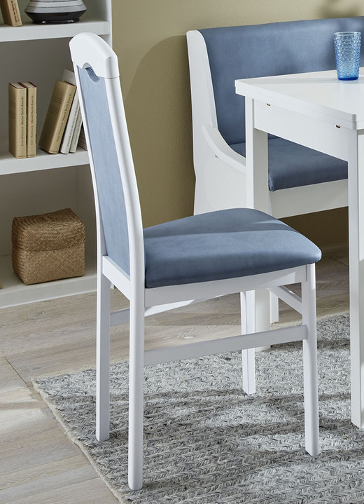 Stoelen & zitbanken - Tijdloos eetkamermeubilair, in Farbe WIT-BLAUW, in Ausführung Set van 2 stoelen Ansicht 1