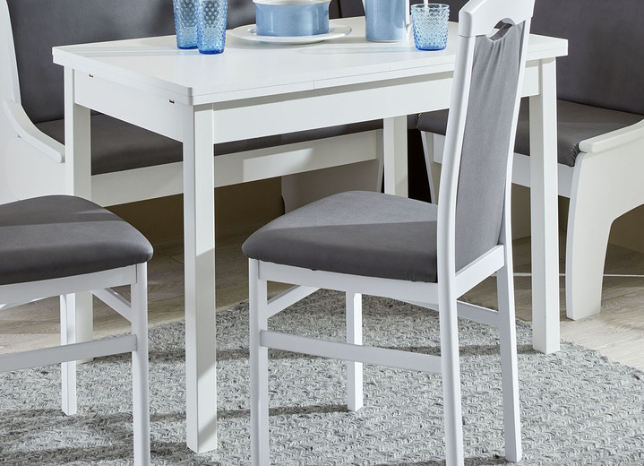 Eettafels - Tijdloze tafel met verlengstuk, in Farbe WIT Ansicht 1