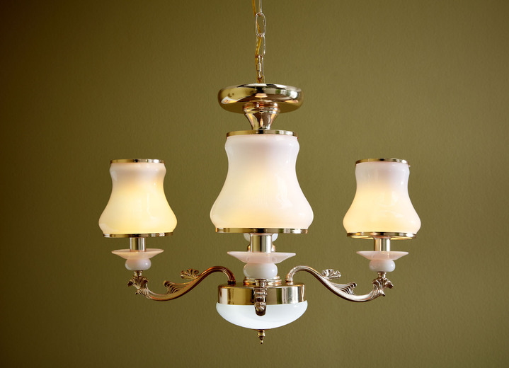 Plafondverlichting - Hanglamp zonder gloeilamp, in Farbe GOUD, in Ausführung Pendellamp, 3 lampen Ansicht 1