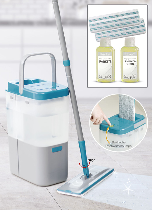 Reinigungshelfer & Reinigungsmittel - Vloerveegsysteem met reinigingsconcentraat, in Farbe WEIß Ansicht 1