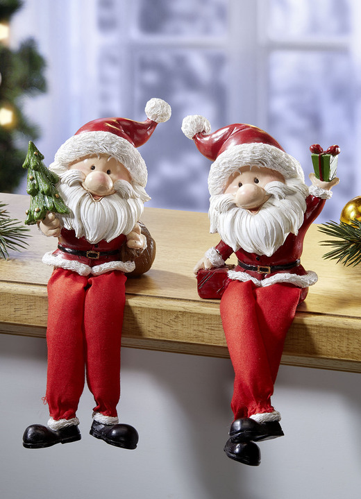 - Beeldje voor op de rand van de kast, set van 2, in Farbe ROOD-WIT