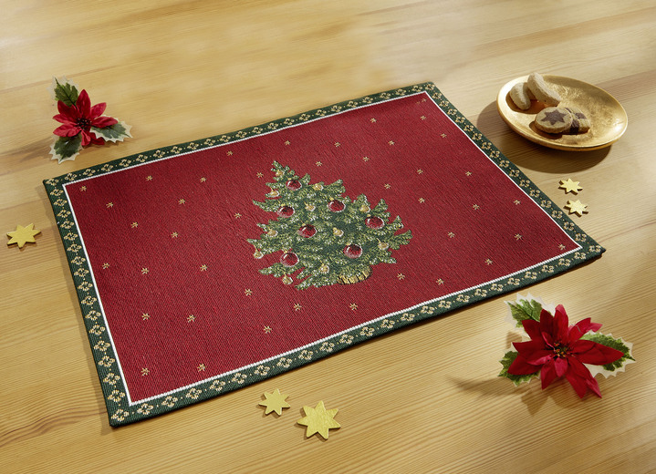 - Tapijtplacemat van Villeroy & Boch, in Farbe ROOD-GROEN