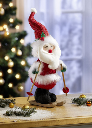 Kerstman op ski's