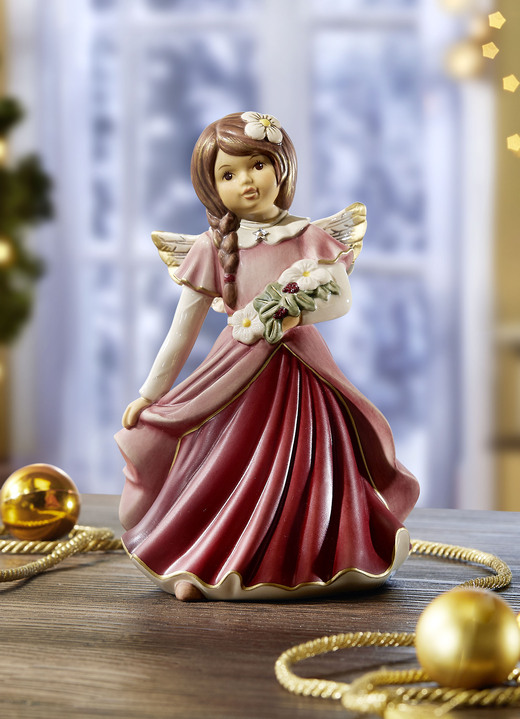 - Goebel engel met kerstster, in Farbe BORDEAUX