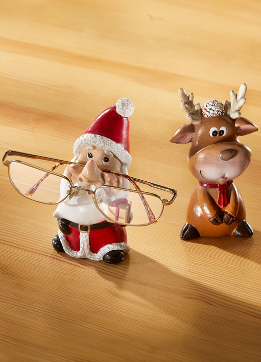 Kerstmis - Brilhouder, set van 2, in Farbe ROOD-WIT-BRUIN Ansicht 1