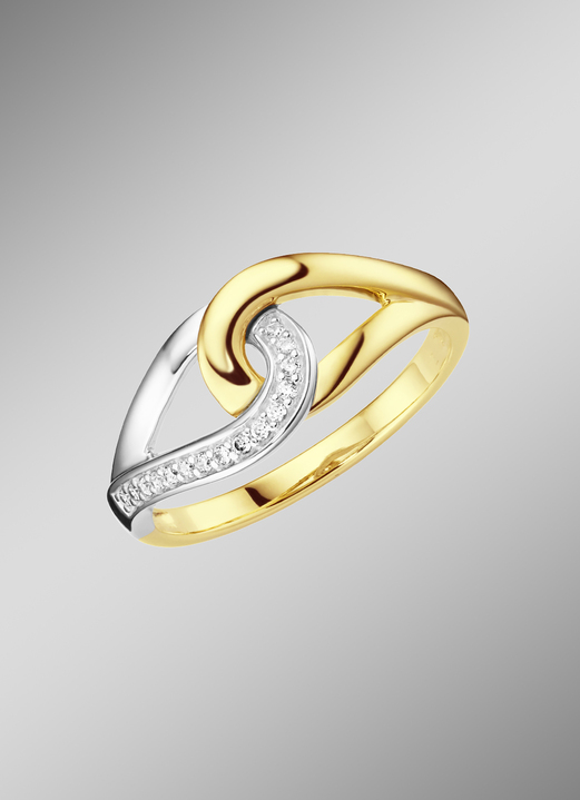 Ringen - Tweekleurige damesring, in Größe 160 bis 220, in Farbe