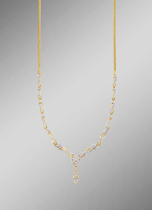 Halskettingen - Ketting met 160 diamanten, in Farbe