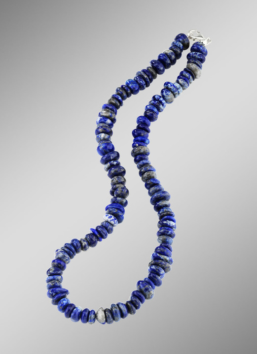 - Lapis lazuli ketting met karabijnhaak gemaakt van 925/- sterling, in Farbe  Ansicht 1