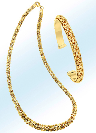 Vergulde koningsketting set
