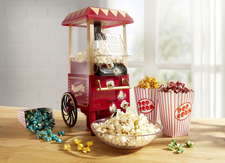 - Corona-popcornmachine, in Farbe ROOD