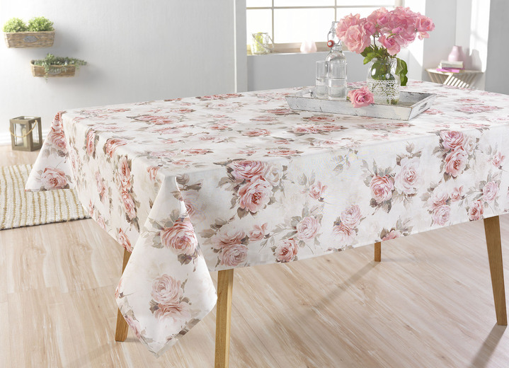 Tafellakens - Tafeldecoratie met Peyer vlekbeschermingsapparatuur, in Größe 103 (loper, 40/140 cm) bis 190 (tafelkleed ovaal, 140/190 cm), in Farbe ROZE