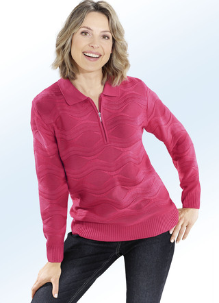 Trui in 2 kleuren met golfstructuur