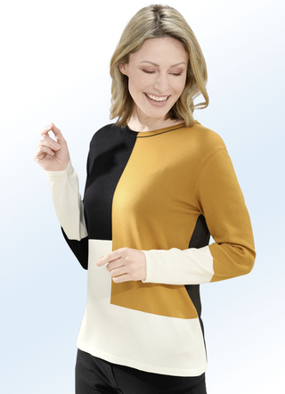 Trui in 2 kleuren en in color blocking