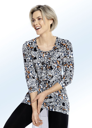 Shirt met zilverkleurige decoratieve platen