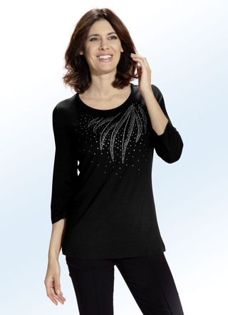 Overhemd met decoratieve steendecoratie in 2 kleuren