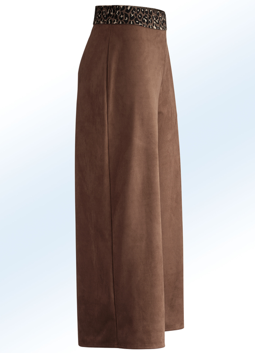 Broeken - Zachte, soepel vallende culotte in suède-look, in Größe 017 bis 052, in Farbe COGNAC Ansicht 1