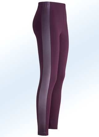 Leggings in een interessante materiaalmix