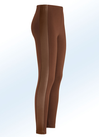 Leggings in een interessante materiaalmix