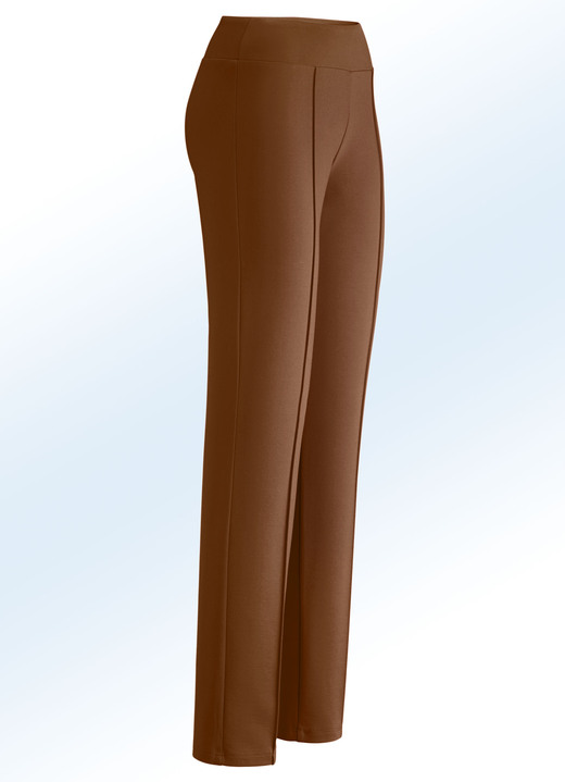 Broeken - Jerseybroek met een hogere, elastische tailleband, in Größe 018 bis 245, in Farbe COGNAC Ansicht 1