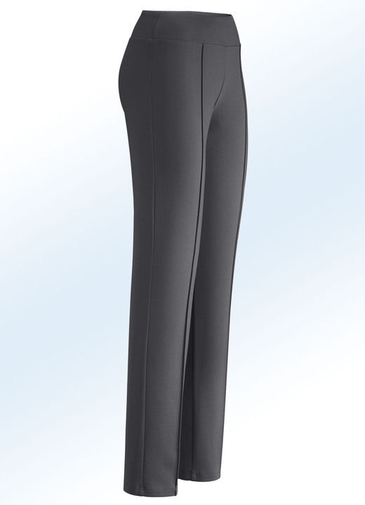 Broeken - Jerseybroek met een hogere, elastische tailleband, in Größe 018 bis 245, in Farbe DONKERGRIJS Ansicht 1