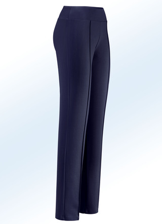 Jersey broek met hogere, elastische tailleband