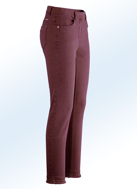 Broeken - Magische jeans met leuke klinknagels en een trendy zoom met franjes, in Größe 017 bis 052, in Farbe BRAAM Ansicht 1