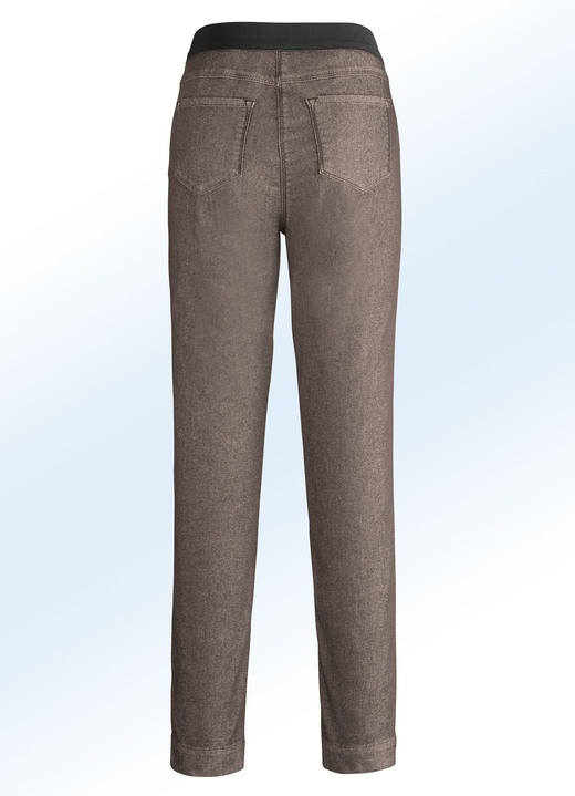 Broeken - Supercomfortabele powerstretch jeans met speciale taillebandverwerking, in Größe 018 bis 052, in Farbe TAUPE Ansicht 1