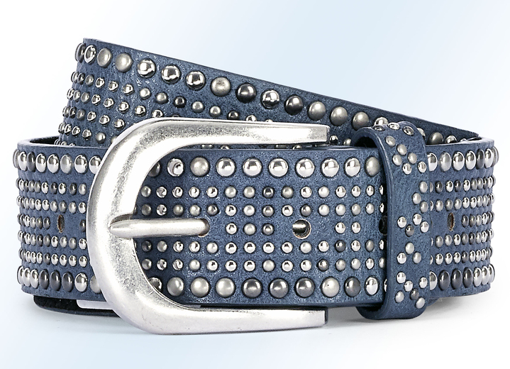 - Modieuze riem met studs, in Größe 080 bis 100, in Farbe JEANSBLAUW Ansicht 1